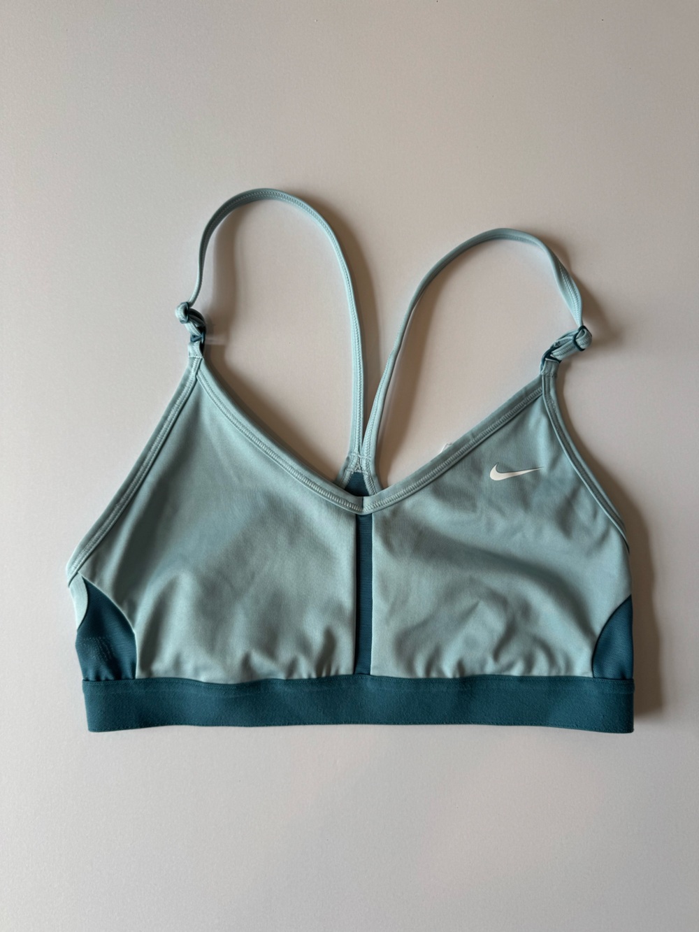 Nike Mint Blue Sports Bra with Teal Band